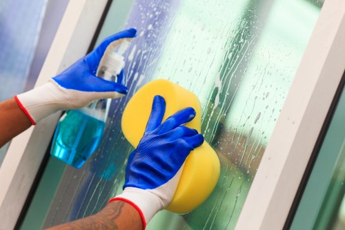 Close-up of mattress dust and allergen removal process