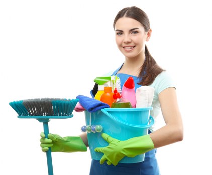 Cleaner removing stains from a carpet during Forest Hill steam cleaning